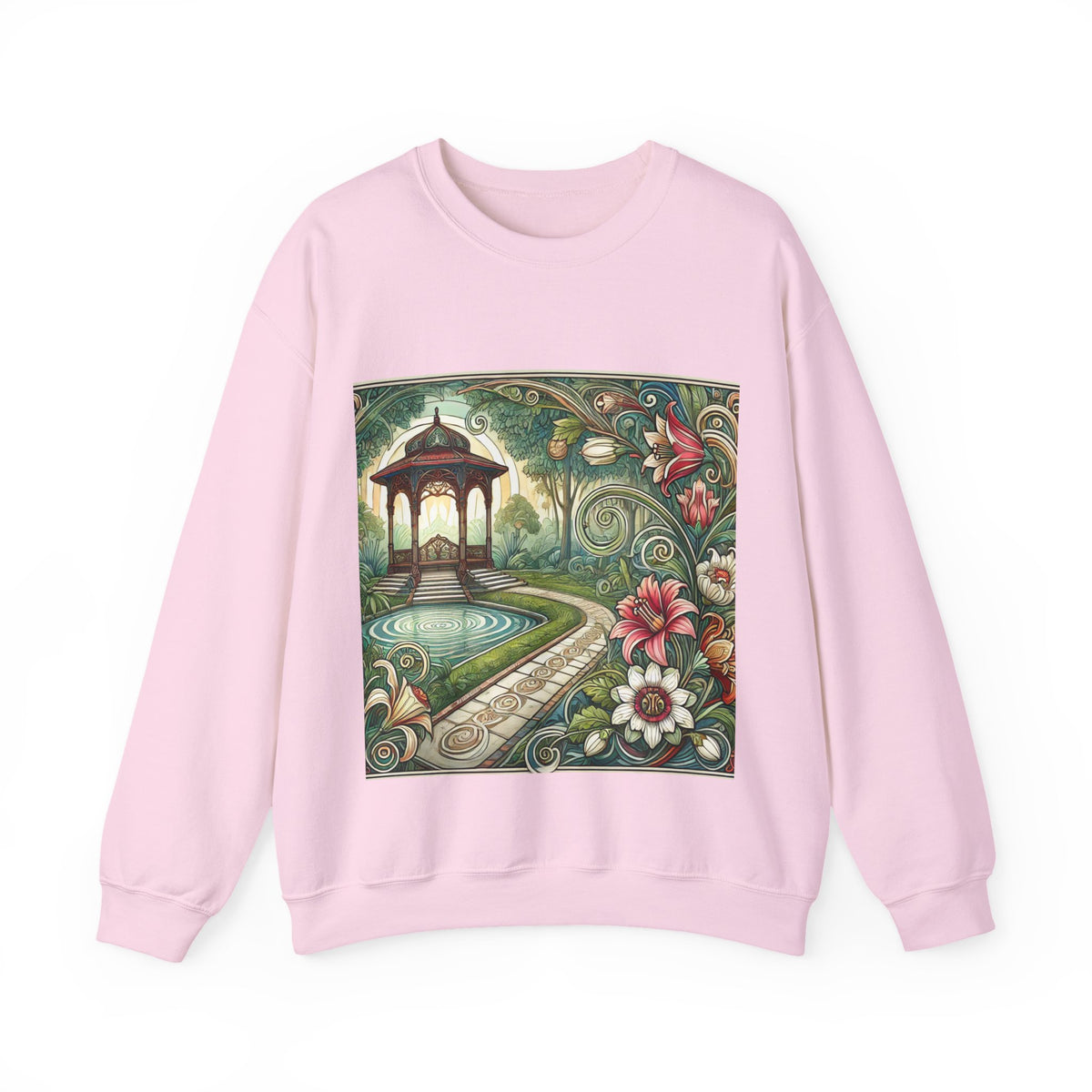 Botanical Gazebo Garden Art Nouveau Sweatshirt