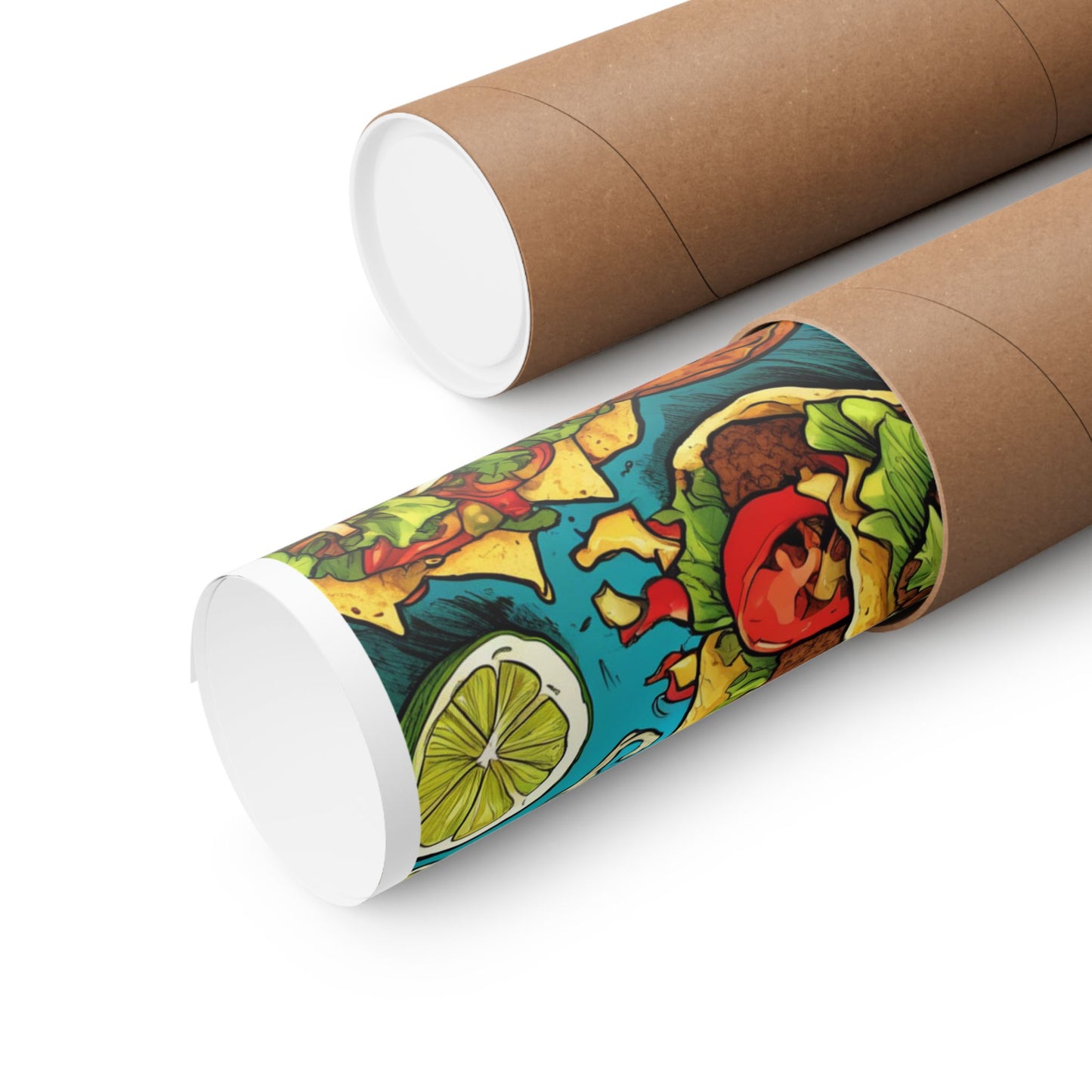Taco Party Pattern Foodie Gift Art Poster