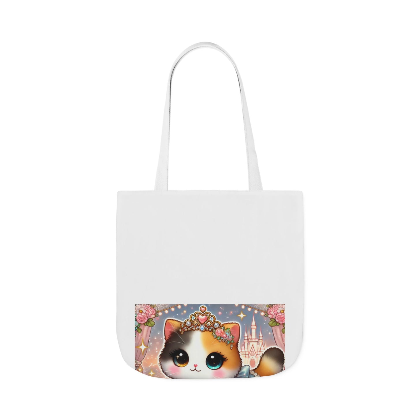 Pastel Princess Calico Cat Fantasy Canvas Tote Bag