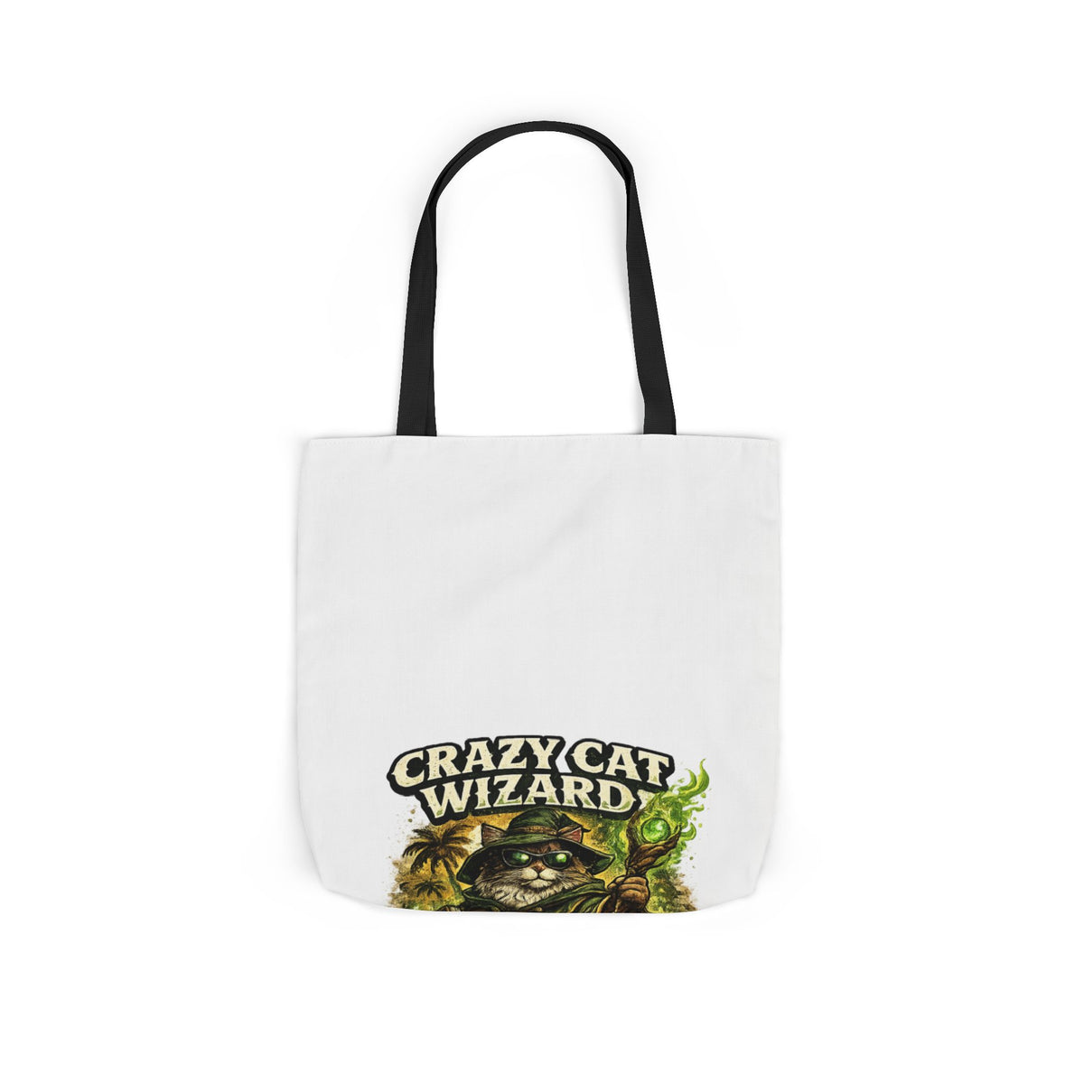 Crazy Cat Wizard Funny Fantasy Magic Tote Bag