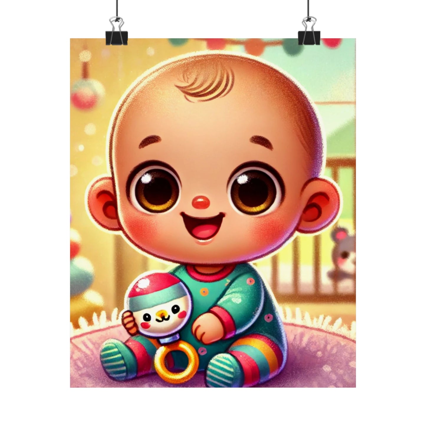Cheerful Baby Nursery Playroom Art Poster