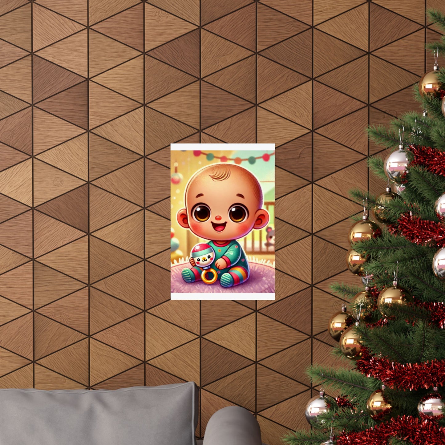 Cheerful Baby Nursery Playroom Art Poster