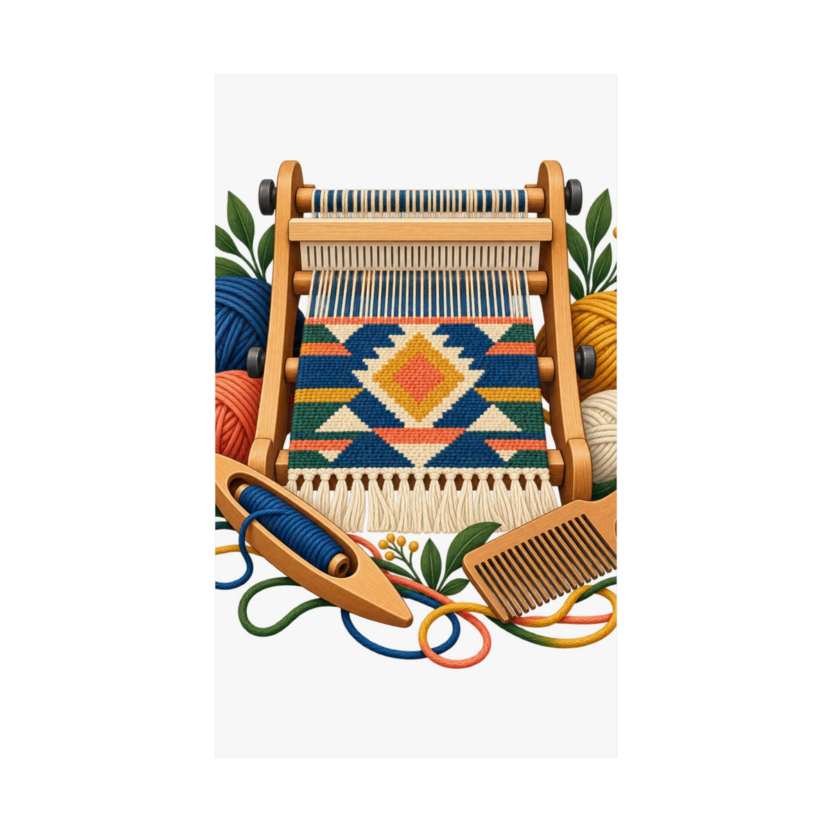 Geometric Hand Weaving Workshop Poster