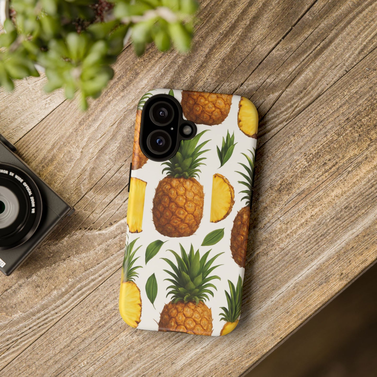 Pineapple Phone Case - Tough Cases, Tropical Phone Cover, Summer Vibe Accessories, Cute Pineapple Design, Fun Gift for Fruit Lovers