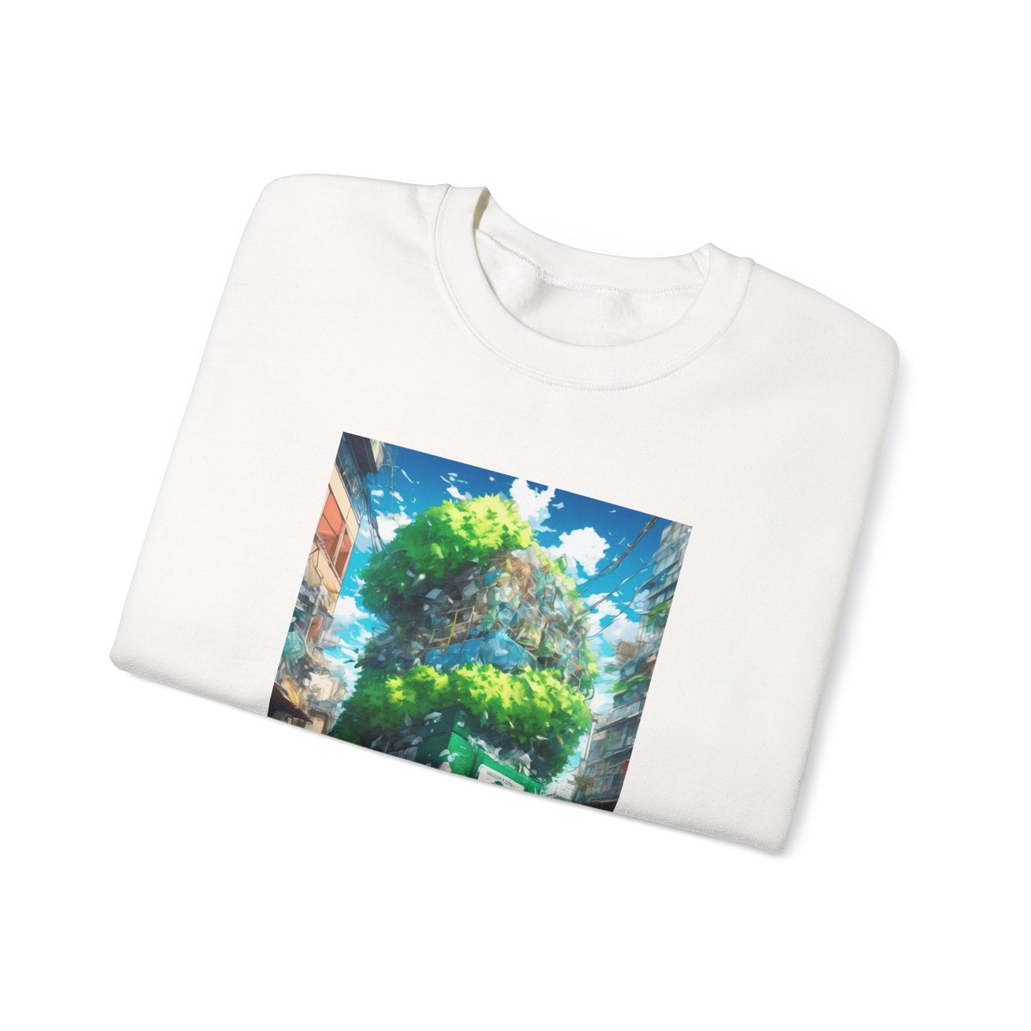 Urban Recycling Anime Friends Green City Sweatshirt