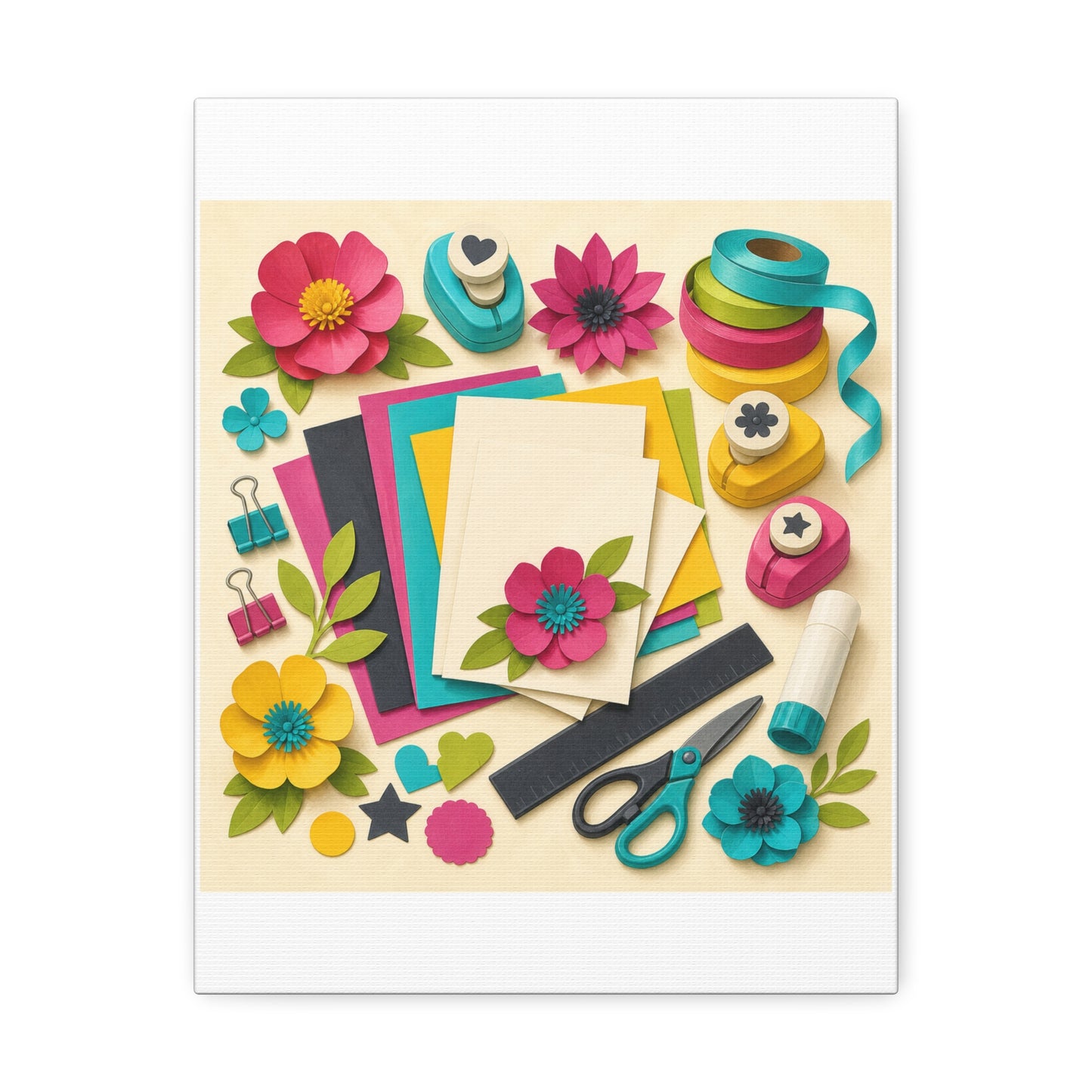 Bright Paper Crafting Hobby Canvas Art
