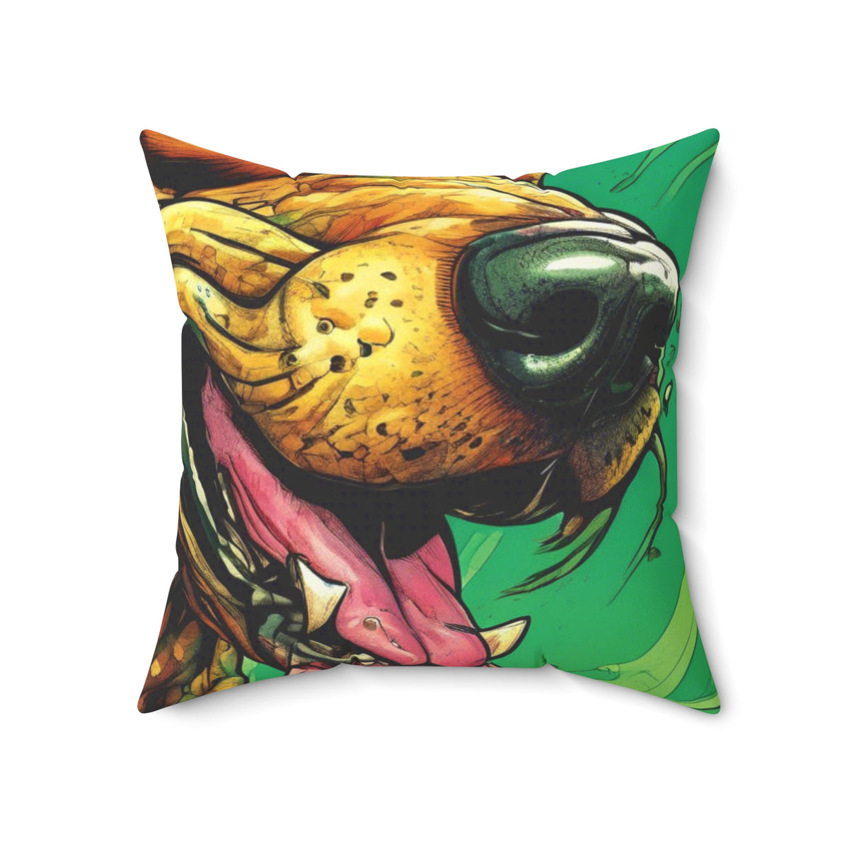 Serpent Guardian Dog Bold Fantasy Decorative Pillow