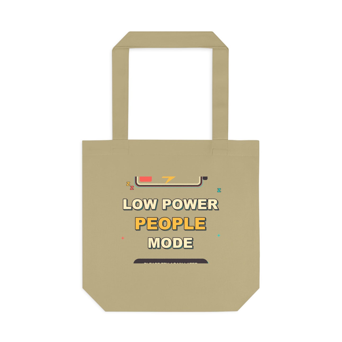 Low Power People Mode Funny Introvert Social Battery Tote Bag