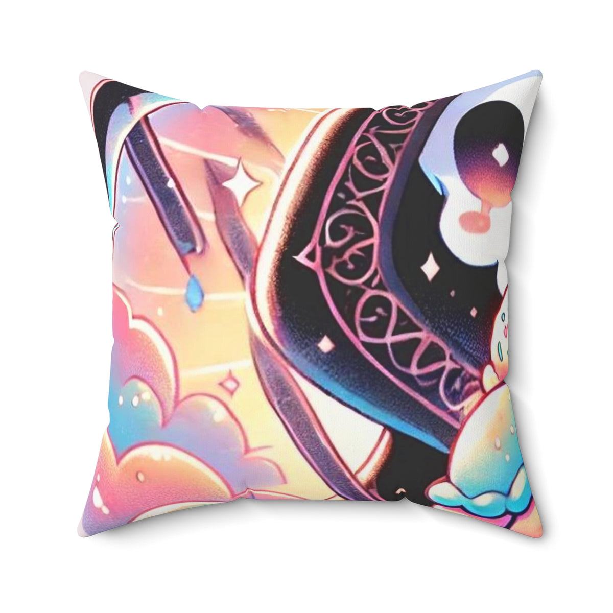 Pastel Grim Reaper Ice Cream Gothic Decorative Pillow