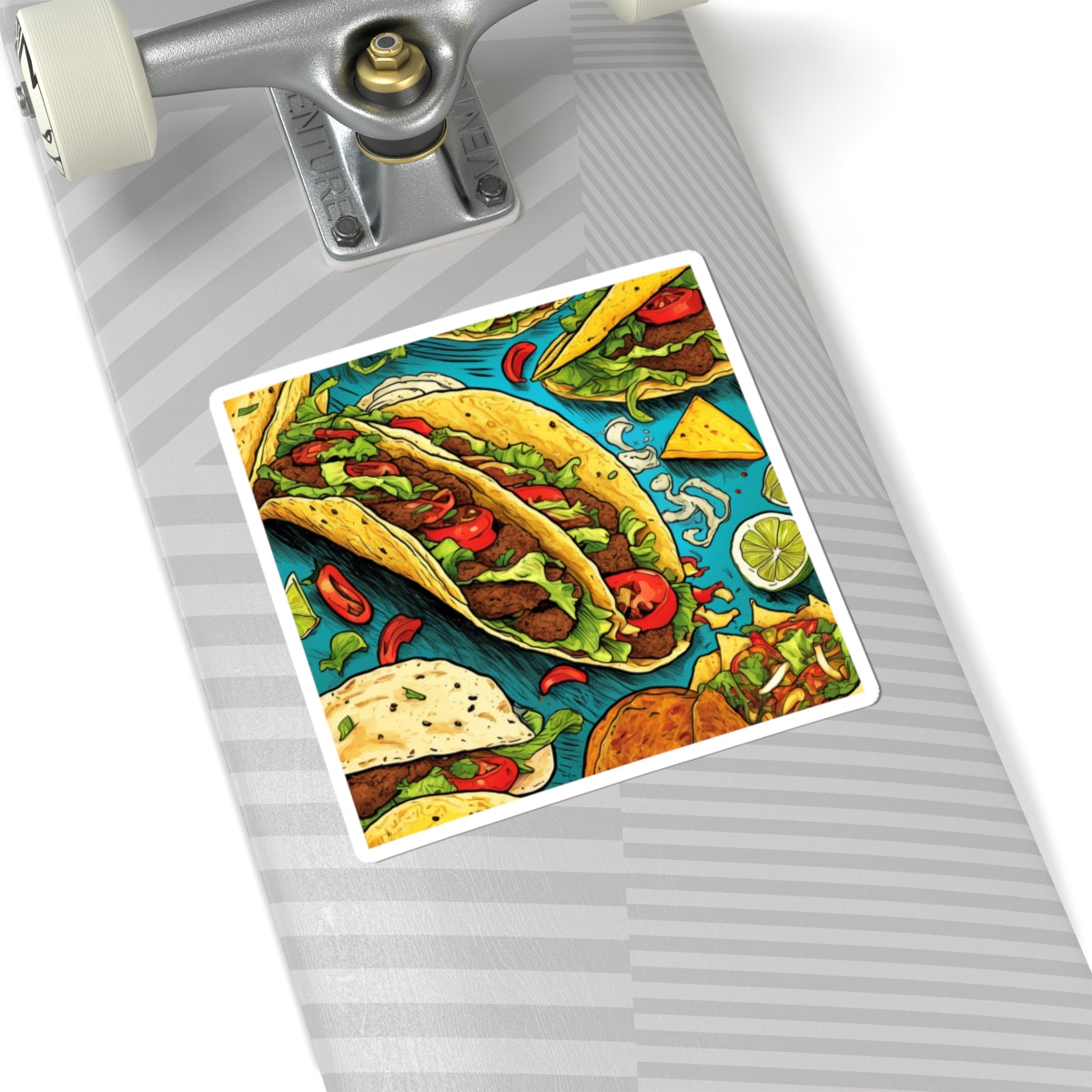 Taco Party Pattern Foodie Gift Art Sticker