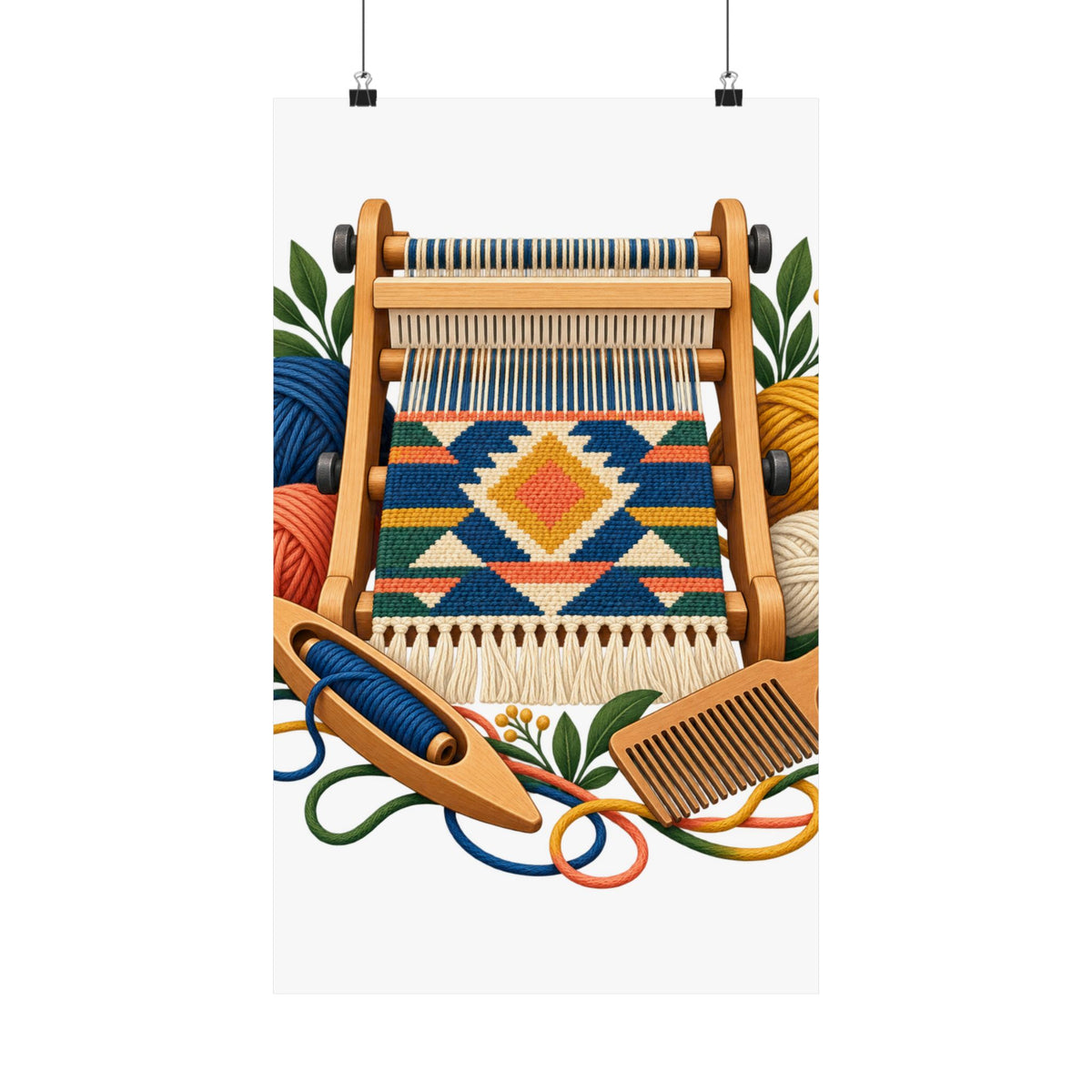 Geometric Hand Weaving Workshop Poster