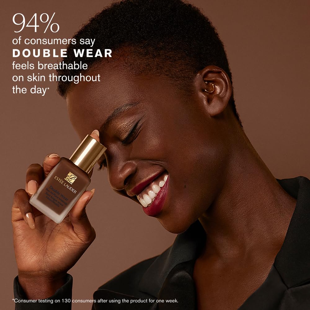 Estée Lauder Double Wear Stay-in-Place 24-Hour Long-Wear Matte Foundation Makeup, 1 Fl Oz, 2C4 Ivory Rose