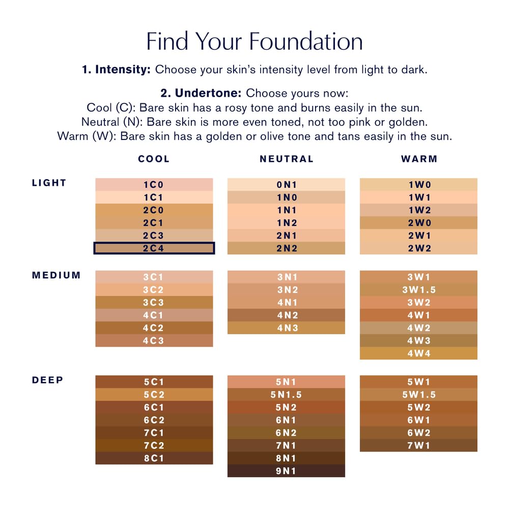 Estée Lauder Double Wear Stay-in-Place 24-Hour Long-Wear Matte Foundation Makeup, 1 Fl Oz, 2C4 Ivory Rose