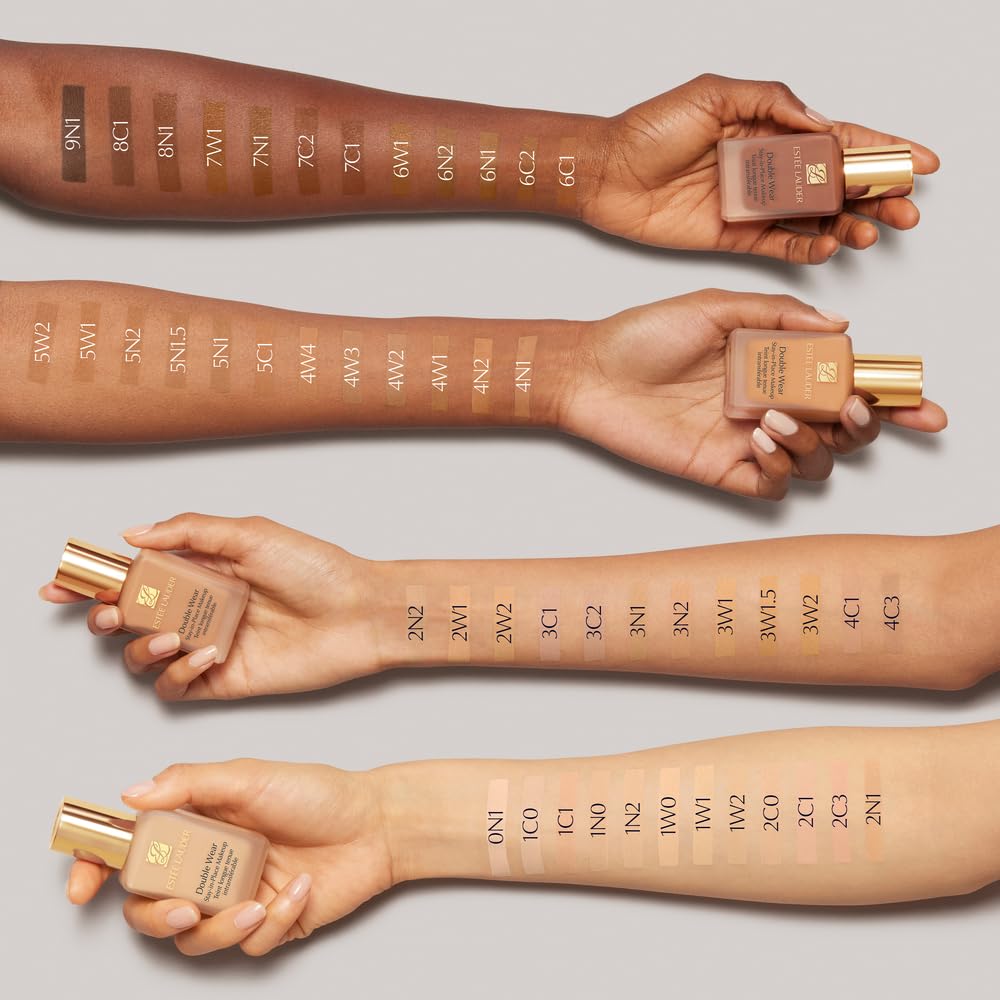 Estée Lauder Double Wear Stay-in-Place 24-Hour Long-Wear Matte Foundation Makeup, 1 Fl Oz, 2C4 Ivory Rose