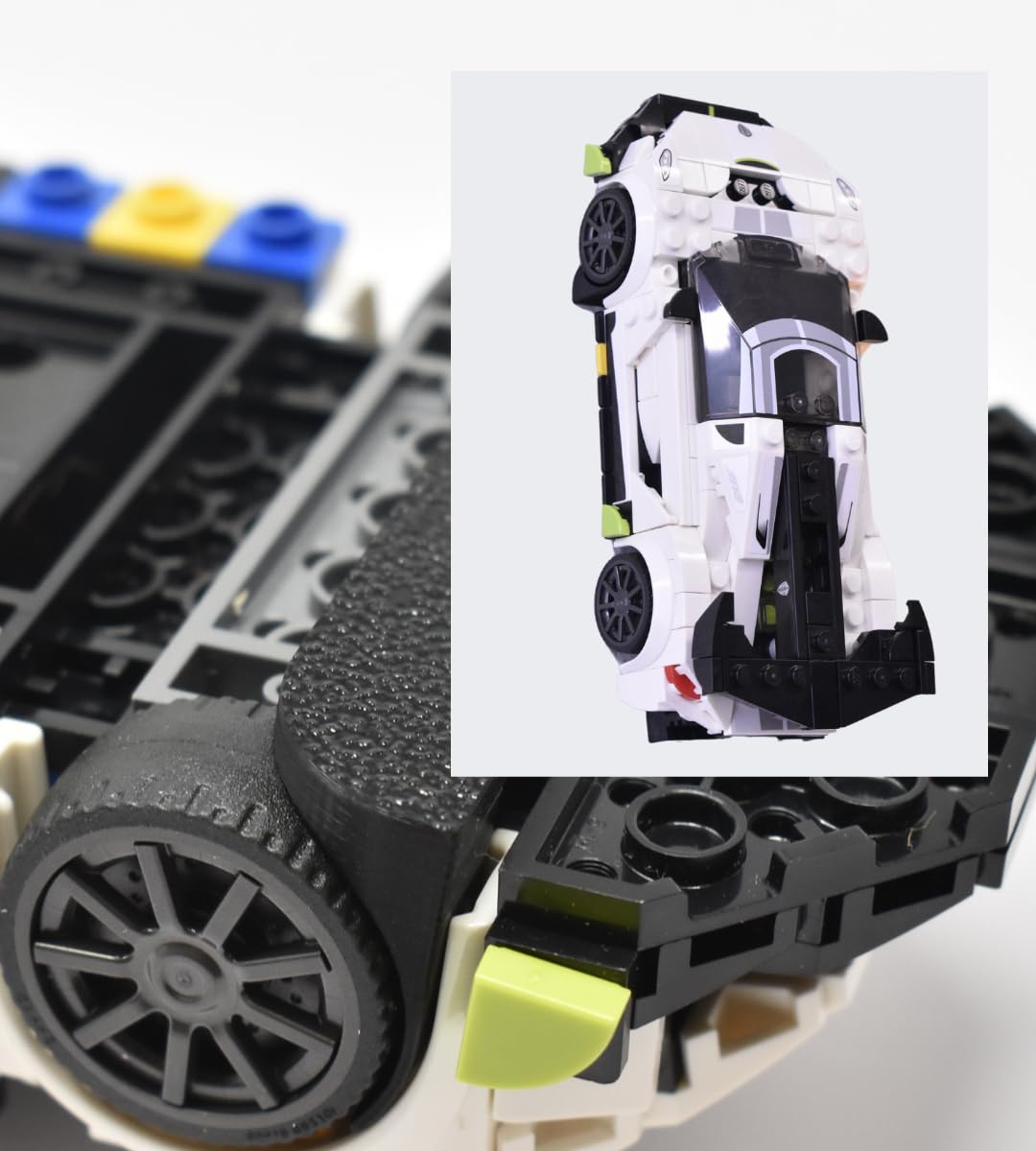 Collectible Car Display Wall Mount | Low Profile Design Compatible with Lego Car Models | Display Cars by Wheels on Wall | Made in USA