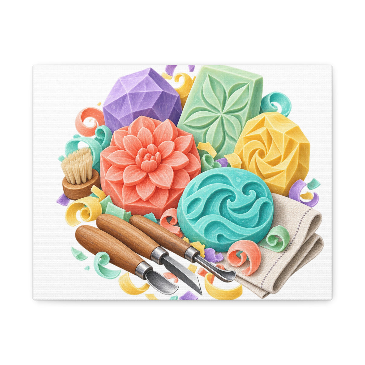 Colorful Soap Carving Workshop Canvas