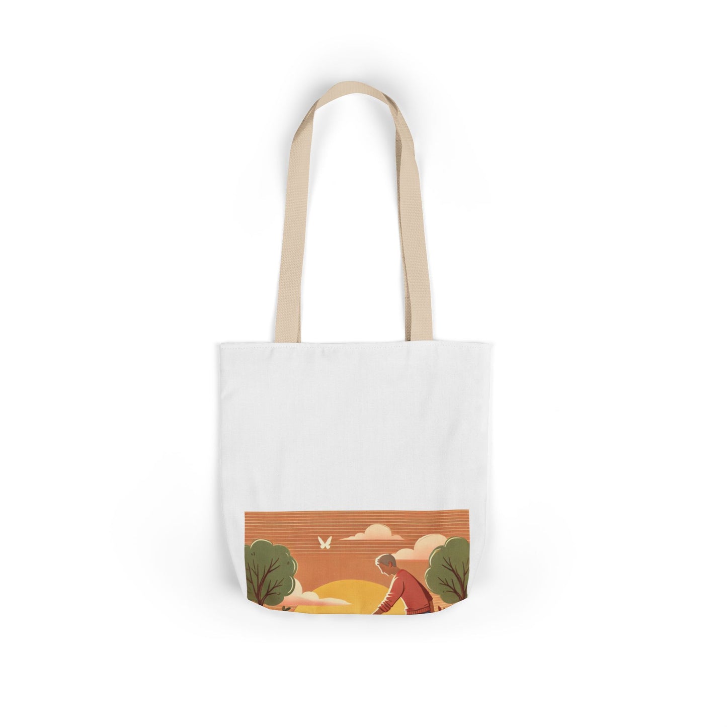 Helping Hands Sunset Garden Canvas Tote Bag