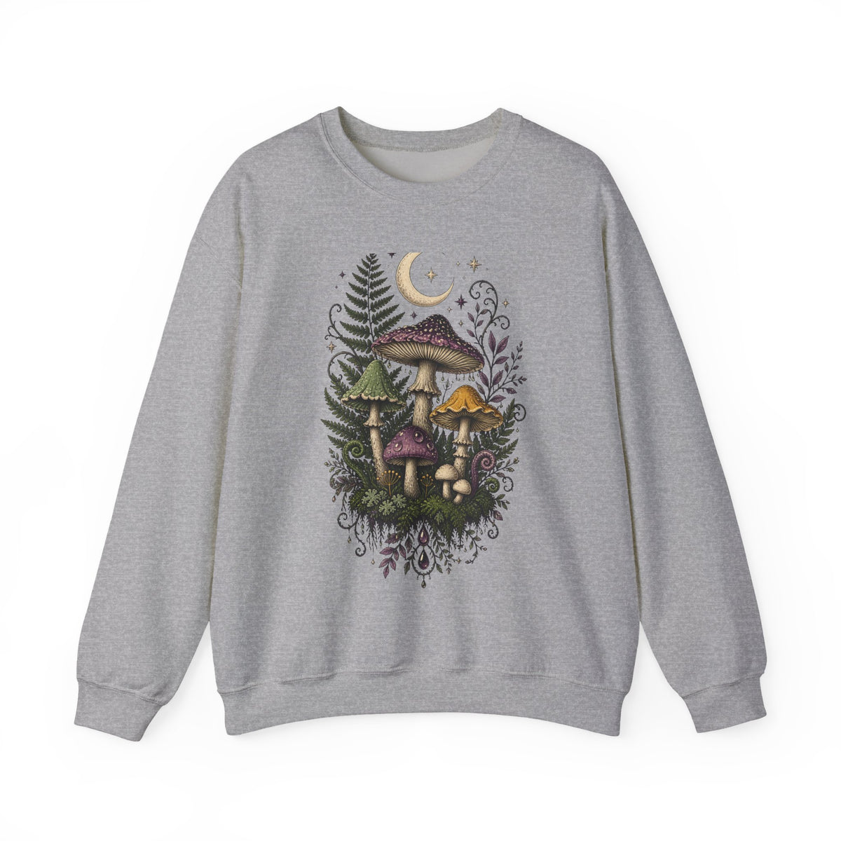 Midnight Mushroom Field Notes Botanical Mushroom Sweatshirt