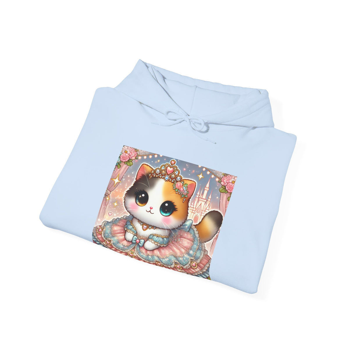 Pastel Princess Calico Cat Fantasy Hoodie