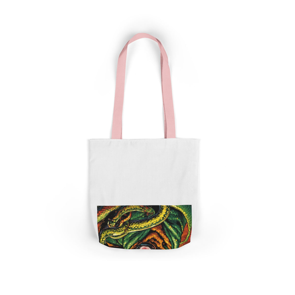Surreal Serpent Hound Dark Fantasy Canvas Tote Bag