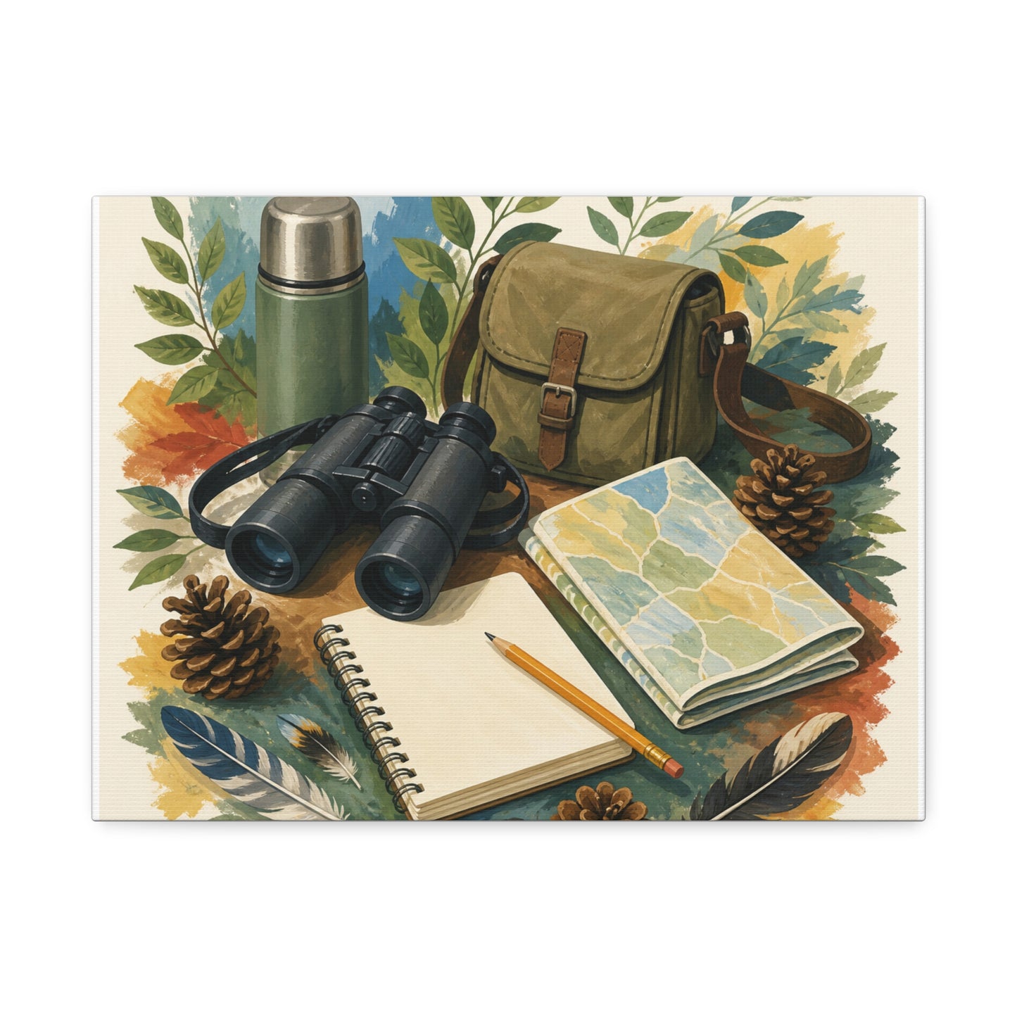 Peaceful Birdwatching Hobby Art Canvas Art
