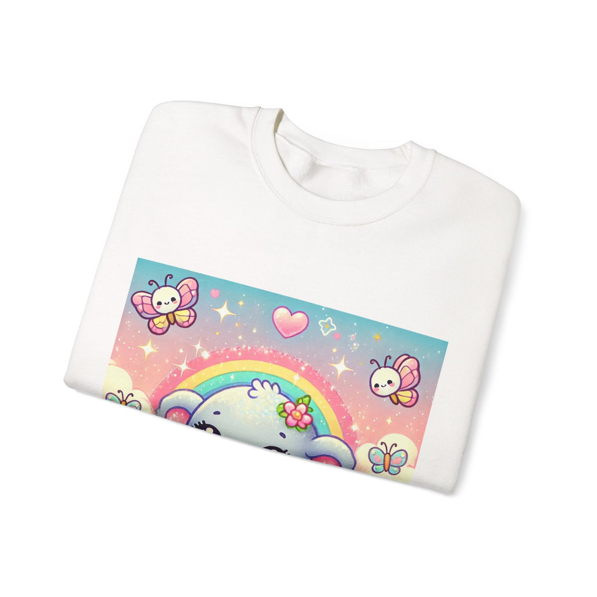 Pastel Rainbow Baby Elephant Floral Sweatshirt
