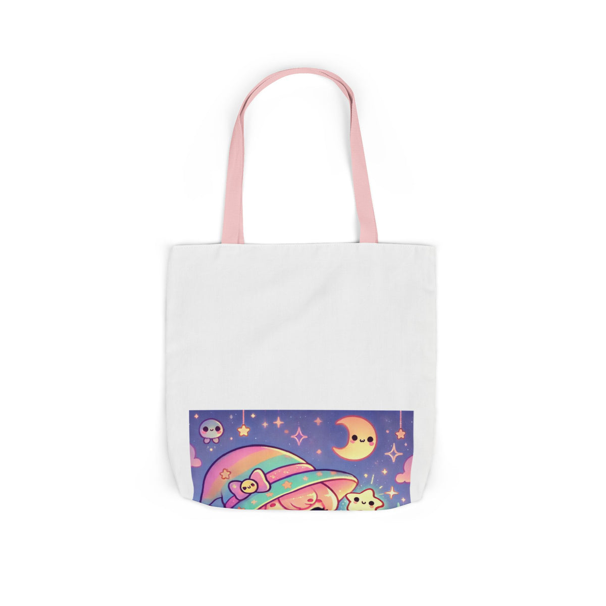 Kawaii Moon Wand Pastel Fantasy Art Canvas Tote Bag