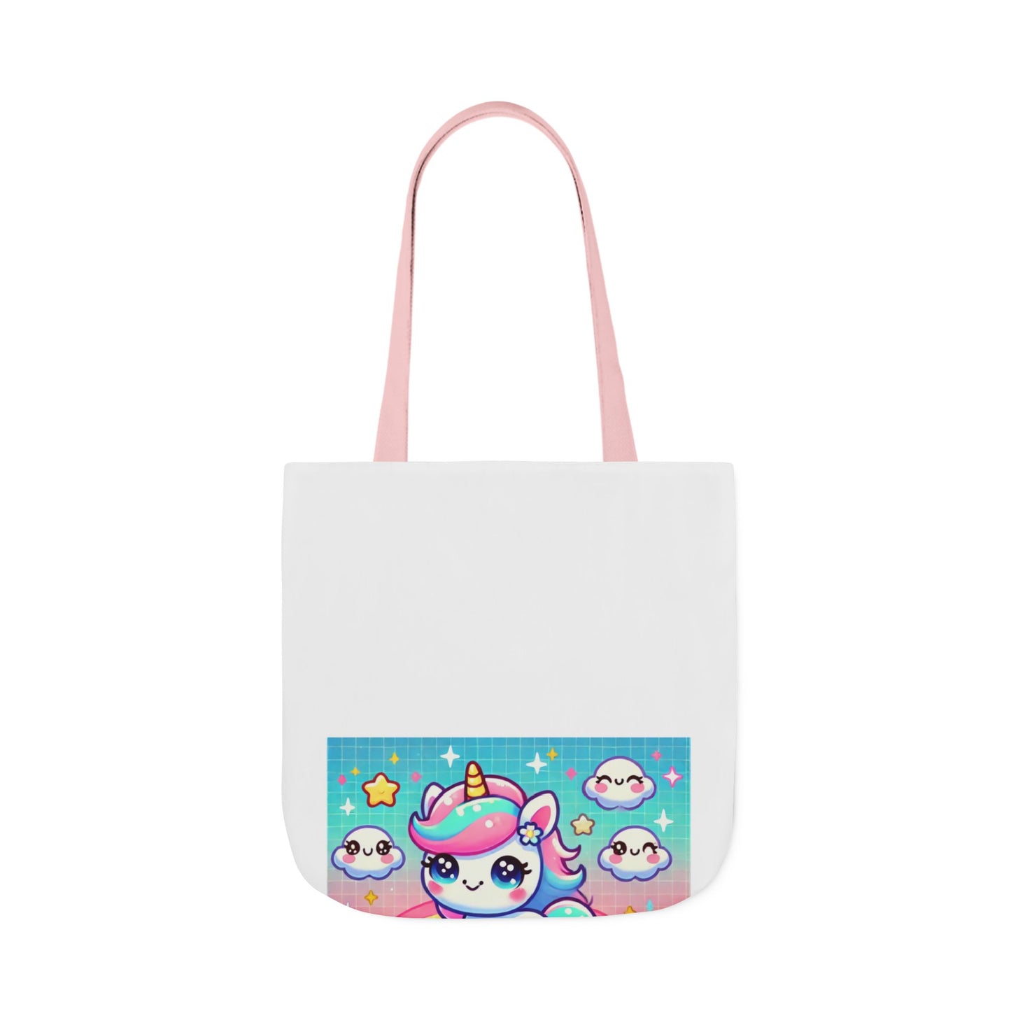 Pastel Rainbow Unicorn Cloud Kawaii Canvas Tote Bag