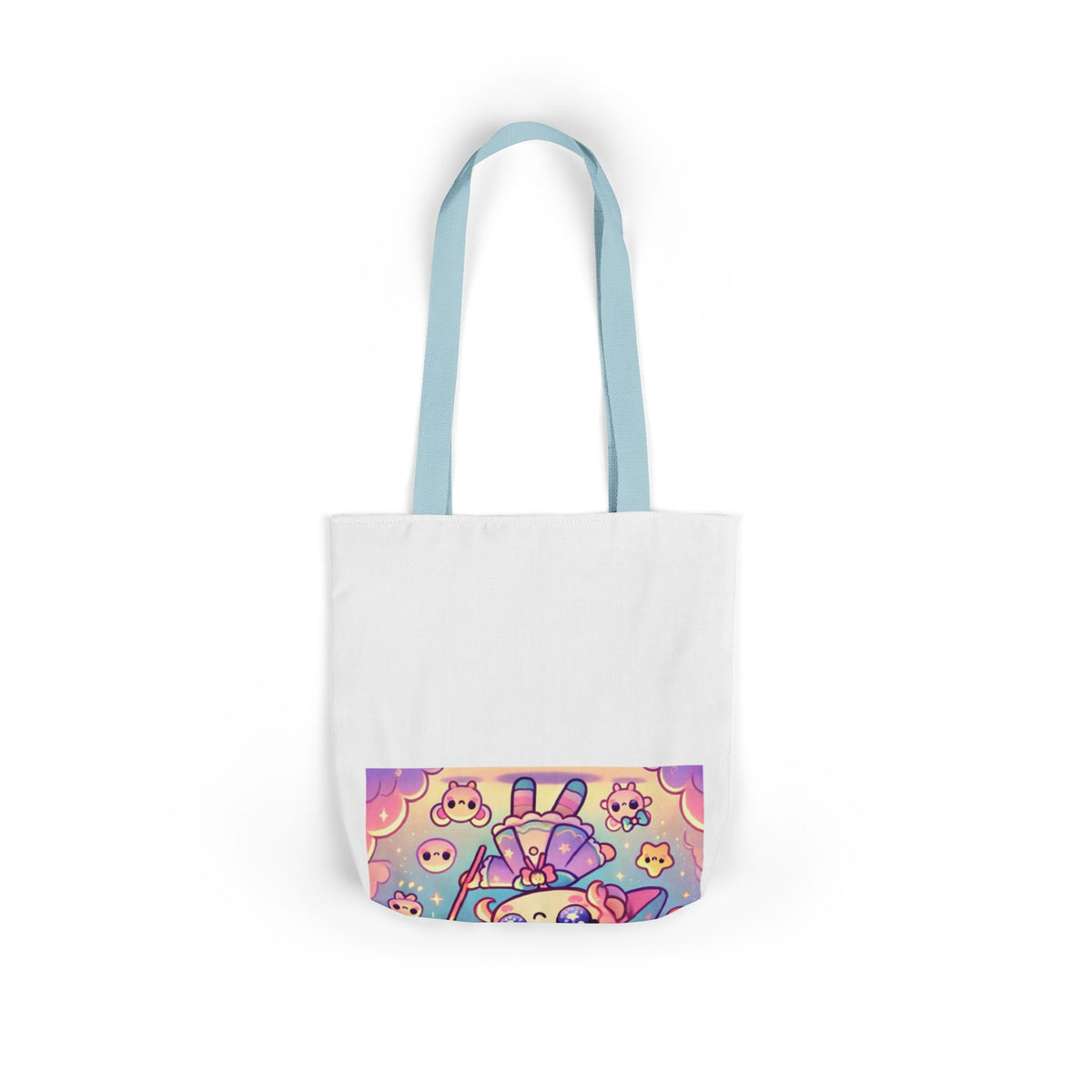 Kawaii Moon Wand Pastel Fantasy Art Canvas Tote Bag