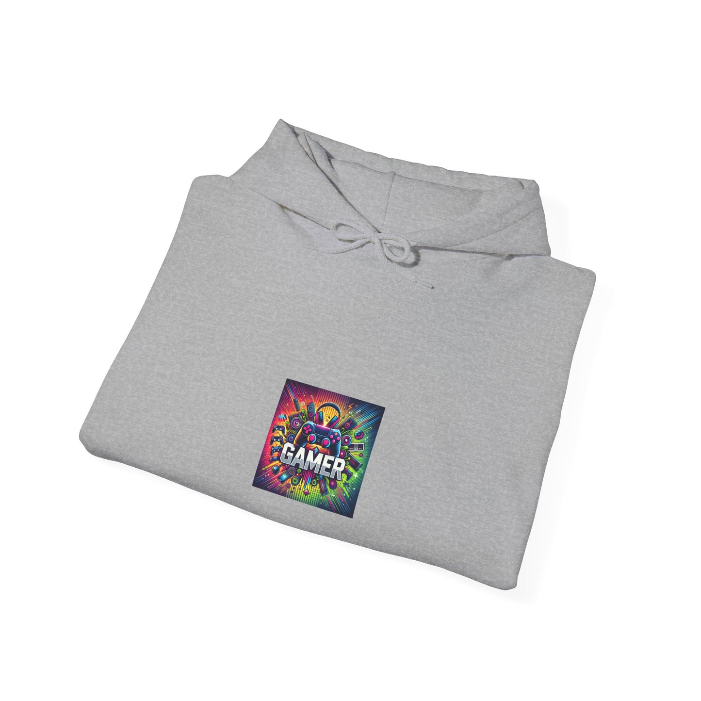 Neon Gamer Energy Retro Arcade Gaming Graphic Hoodie Gift