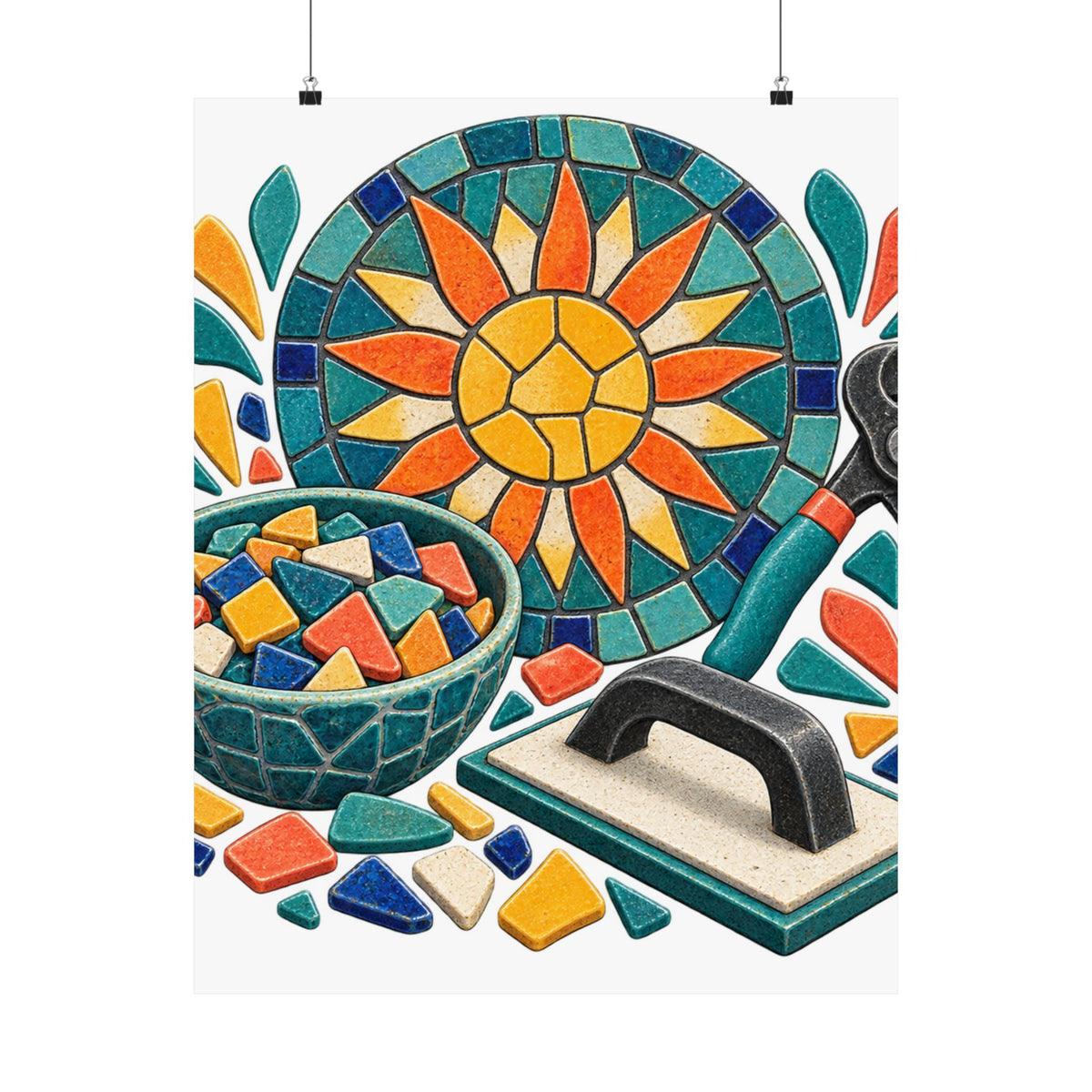 Sunburst Mosaic Making Workshop Poster