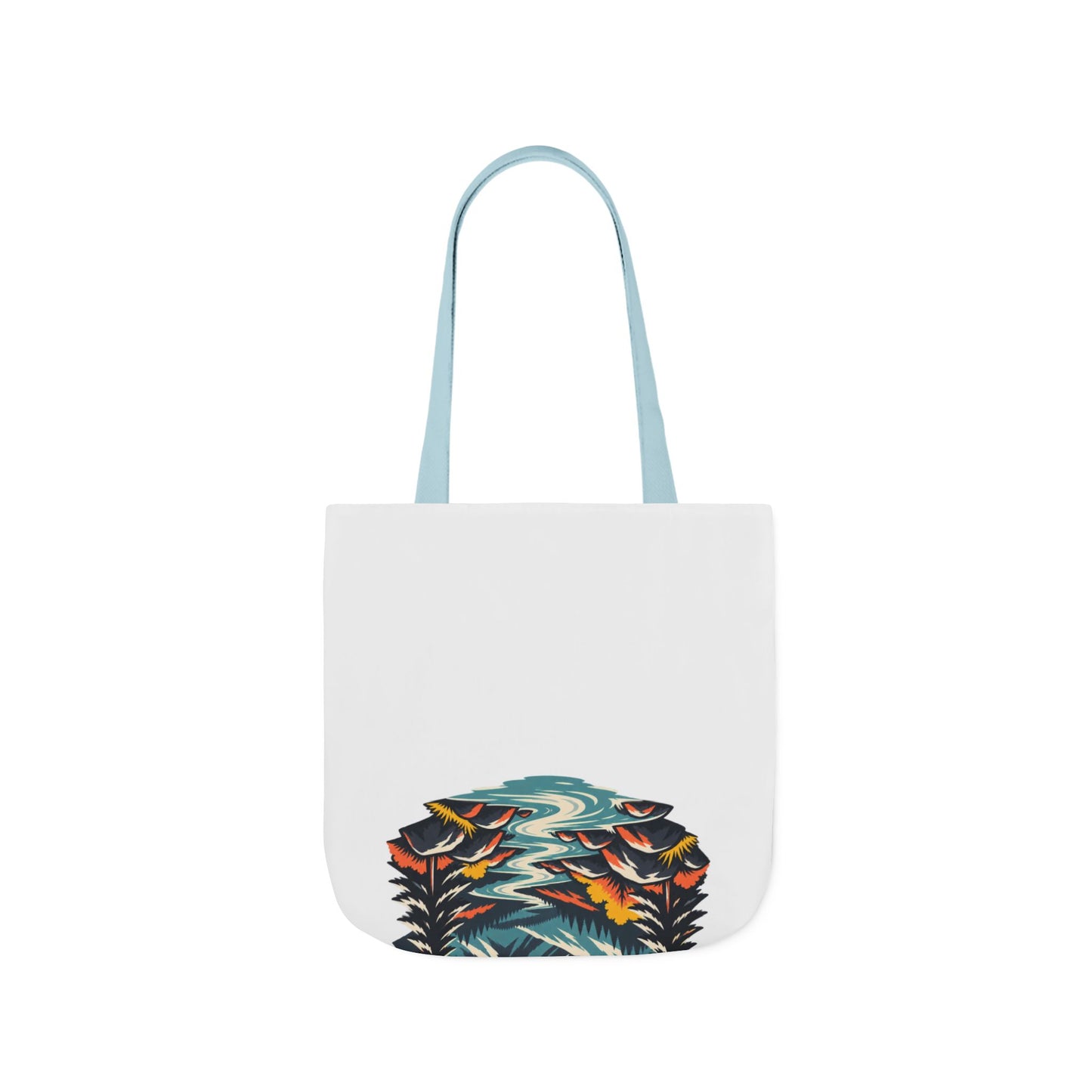 Alpine Sunrise River Mountain Adventure Tote Bag