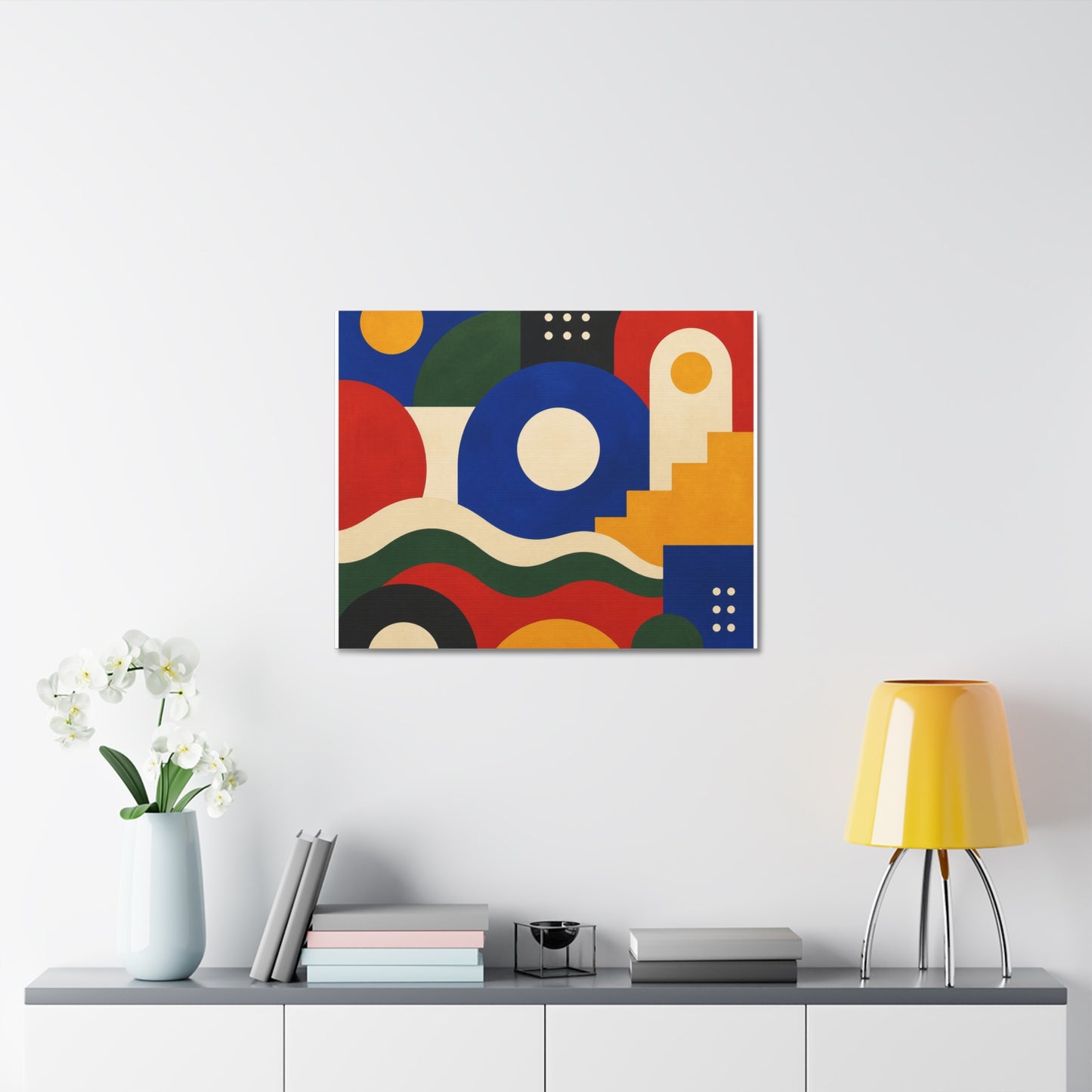 Bold Geometric Balance Abstract Art Canvas Art