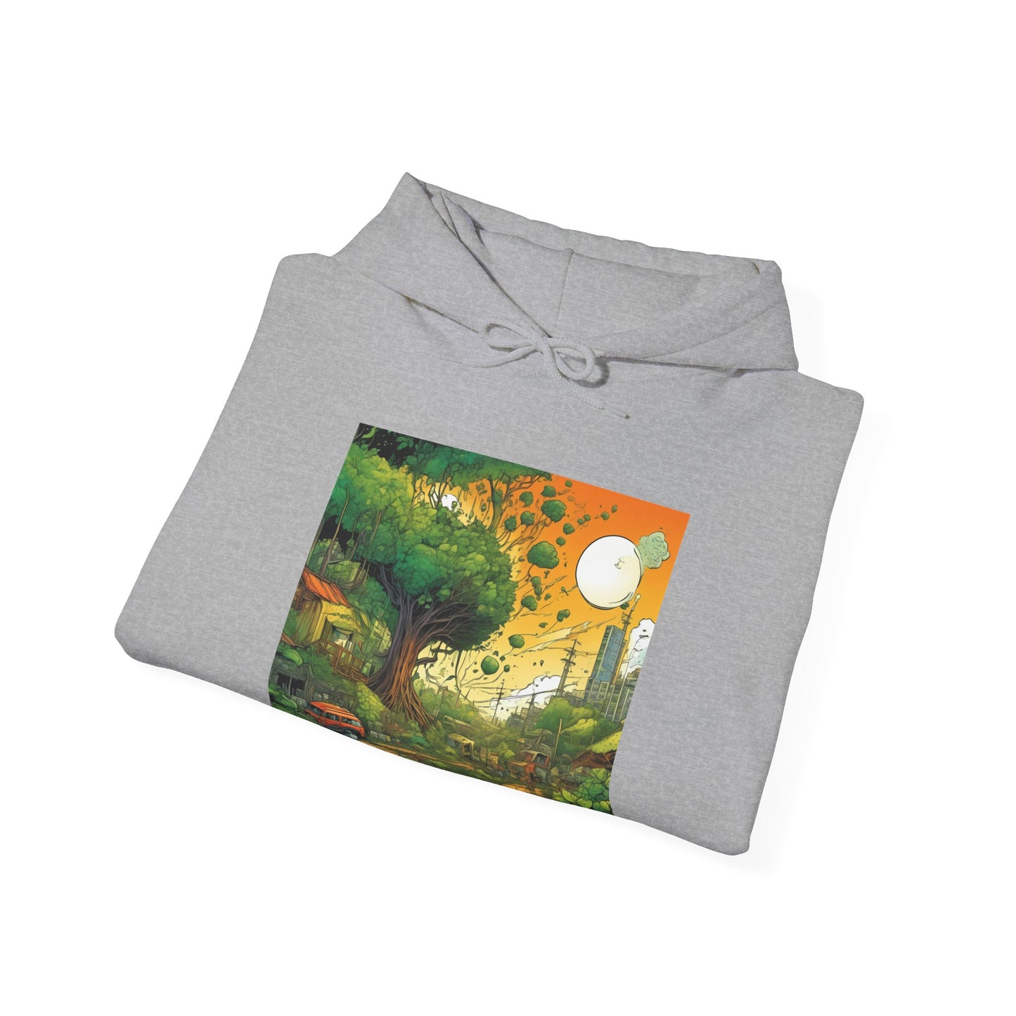 Cottage Road Landscape Nature Gift Art Hoodie