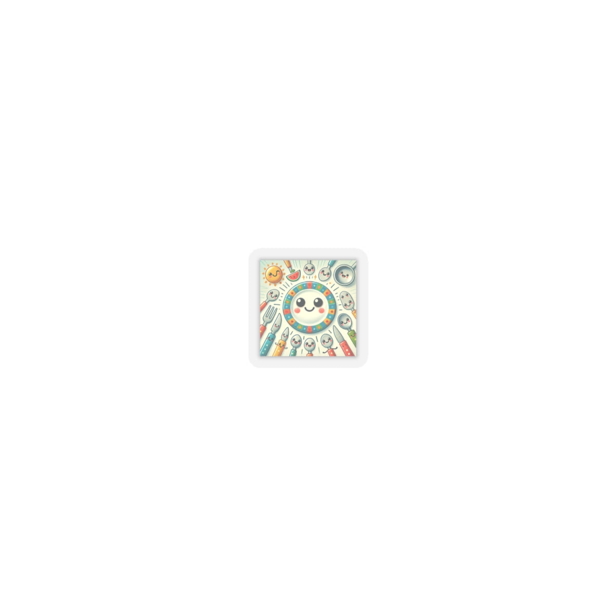 Happy Little Kitchen Club Kawaii Food Sticker for Laptop Water Bottle
