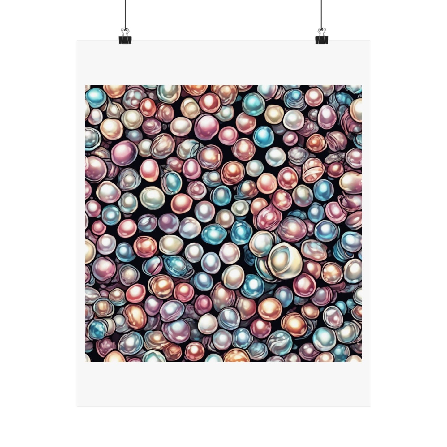 Pearl Bubble Pattern Abstract Gift Art Poster