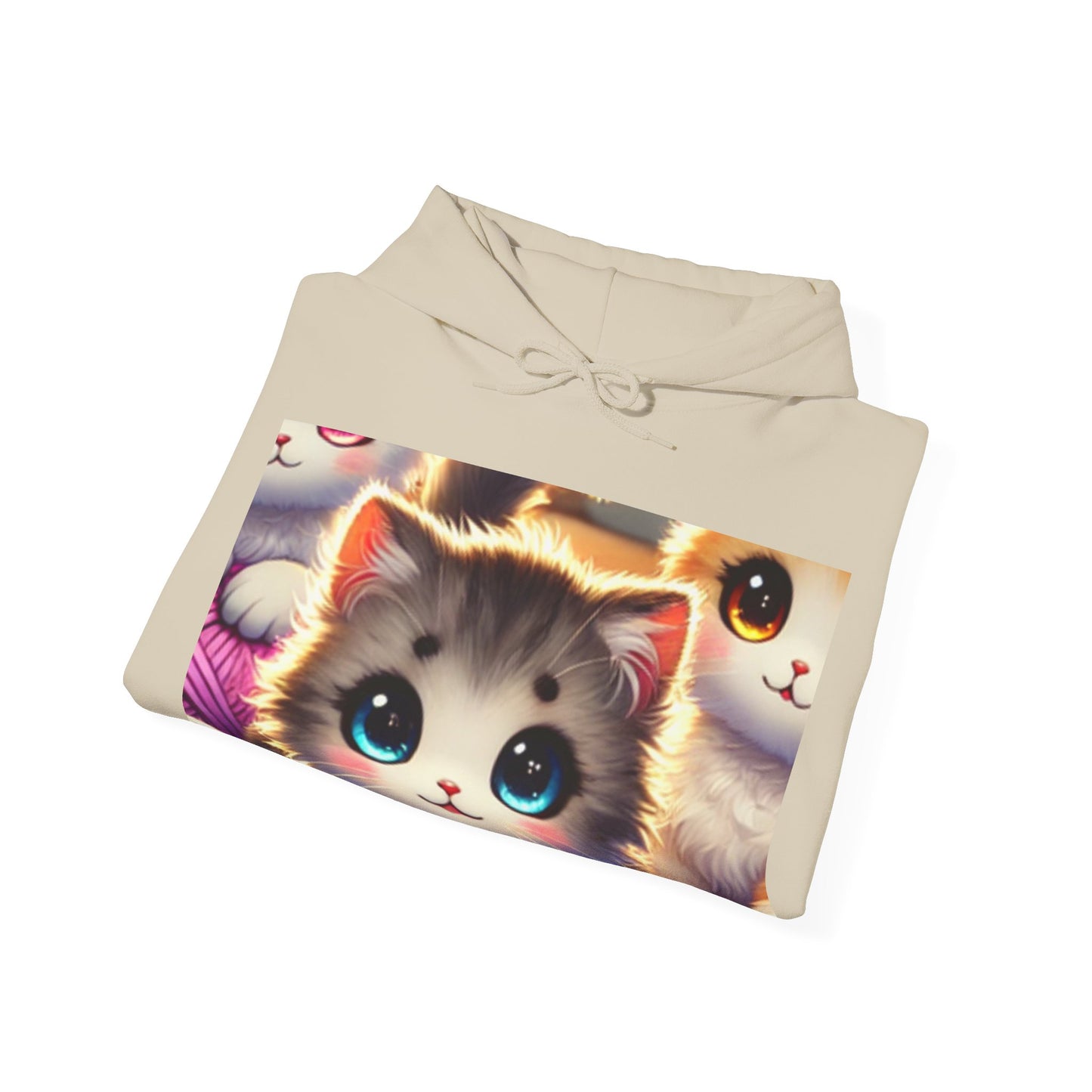 Cozy Yarn Kittens Cute Cat Lover Knitting Hoodie Gift for Crafters