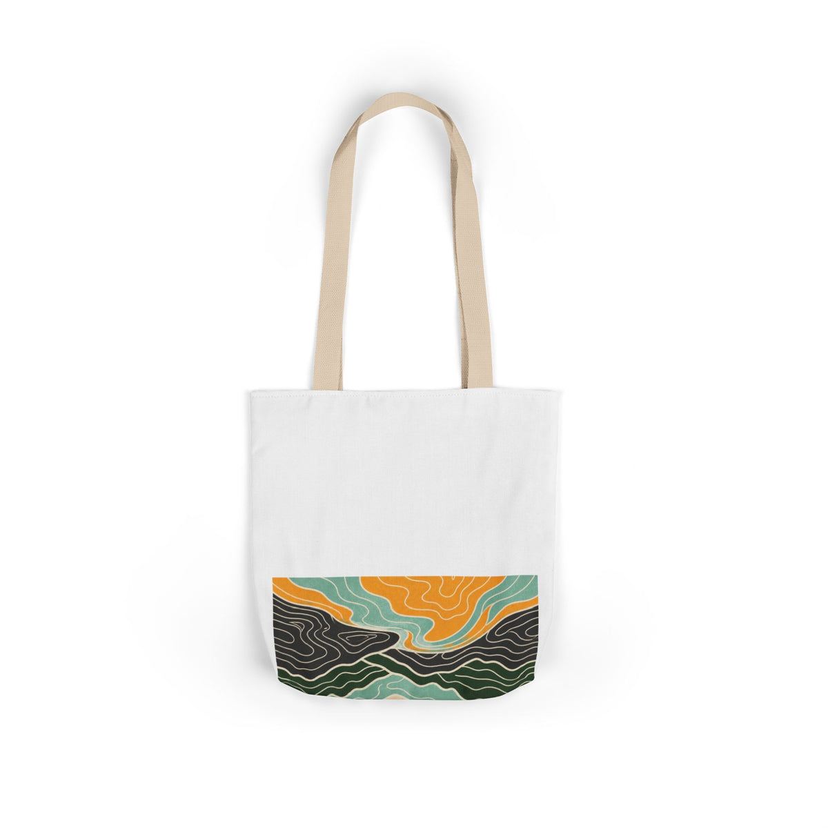 Topographic Sunrise Modern Outdoor Adventure Tote Bag