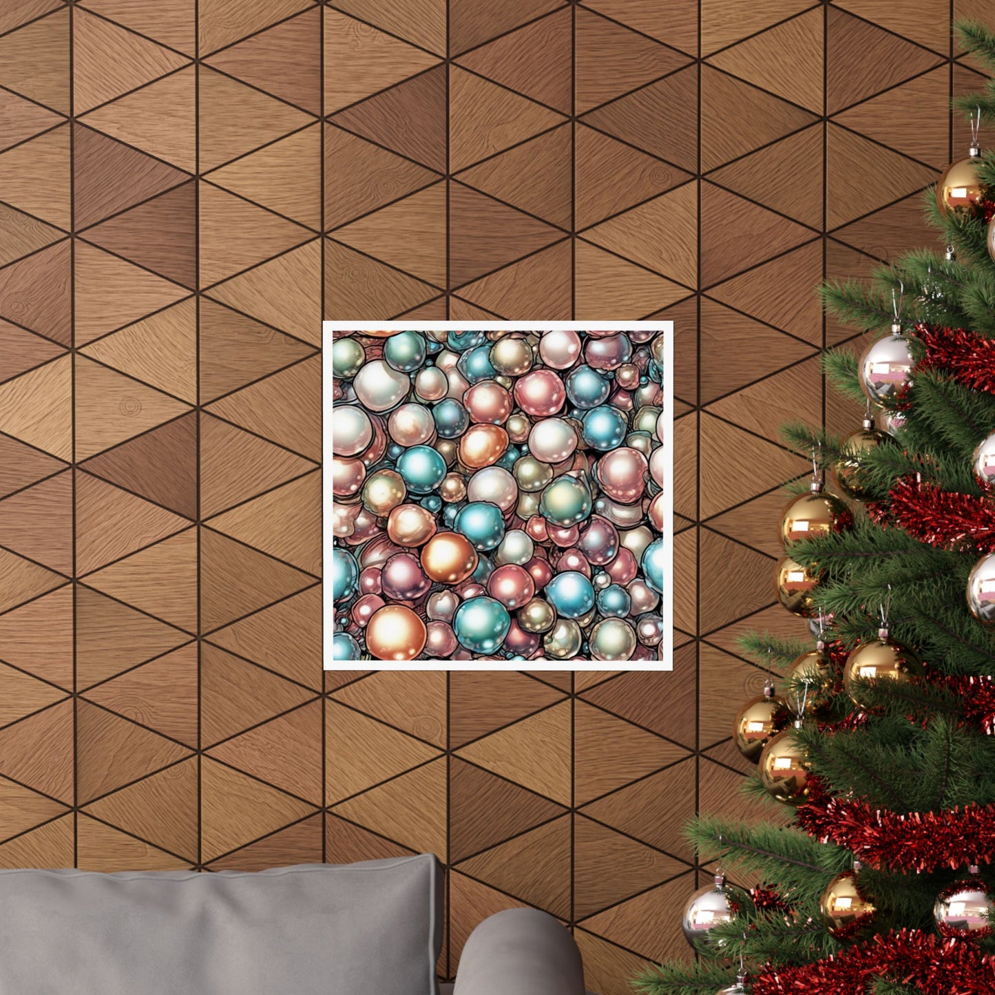 Rainbow Pearl Marble Abstract Gift Art Poster