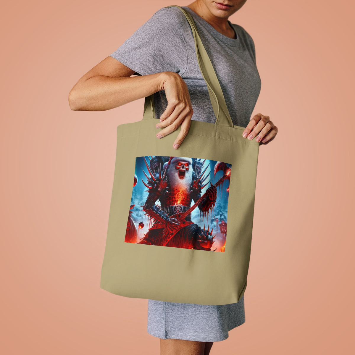 Heavy Metal Santa Holiday Concert Holiday Tote Bag