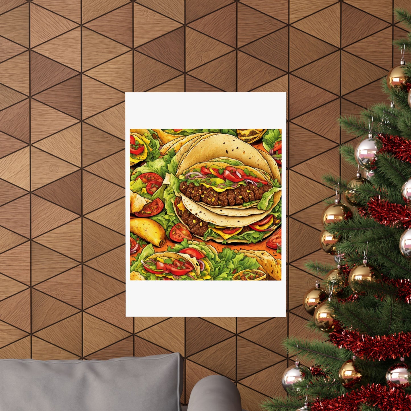 Stacked Taco Fiesta Foodie Gift Art Poster