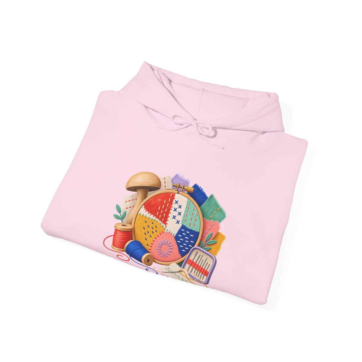 Colorful Visible Mending Workshop Hoodie