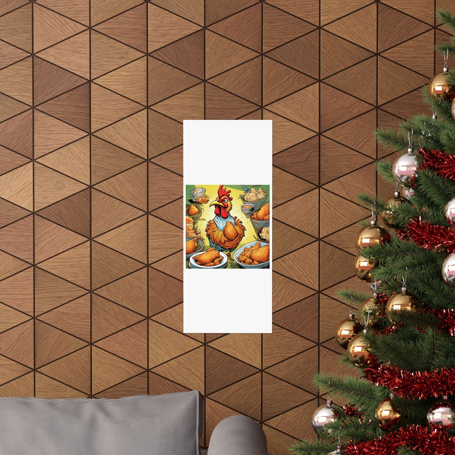 Funny Chicken Fried Food Comfort Food Art Poster
