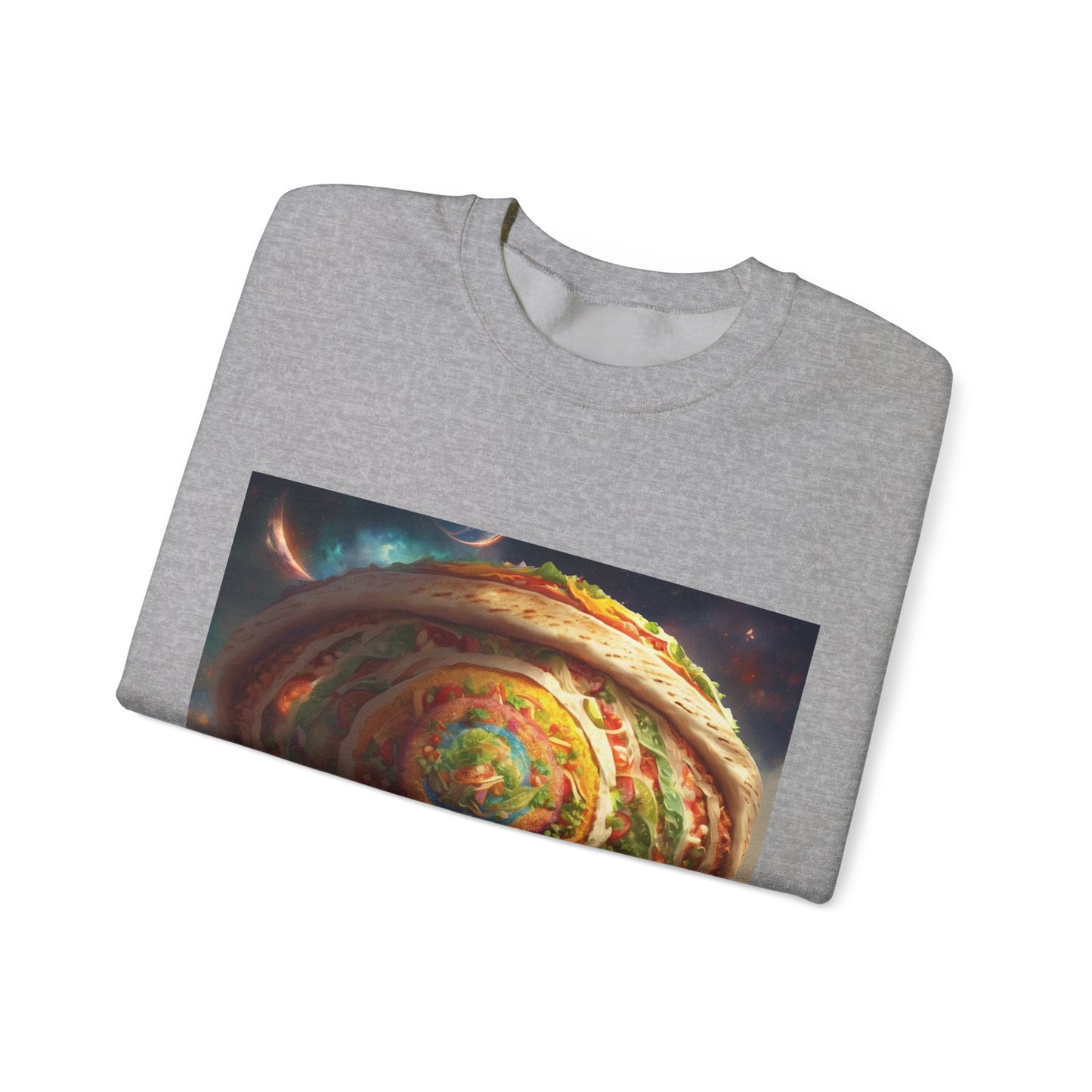 Cosmic Taco Portal Surreal Food Fantasy Art Sweatshirt