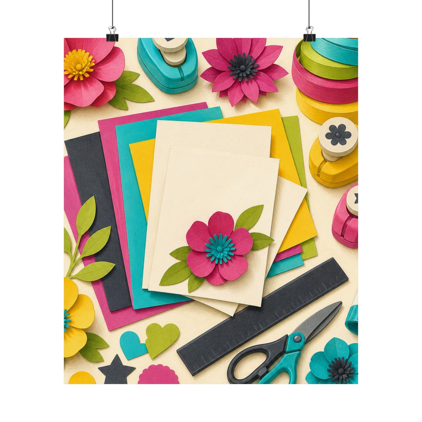 Bright Paper Crafting Hobby Poster