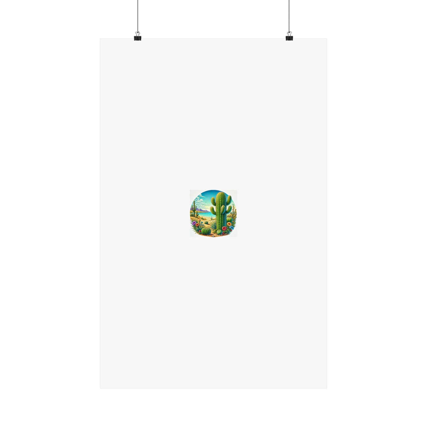 Desert Cactus Bloom Garden Poster Botanical Desert Wall Art Gift