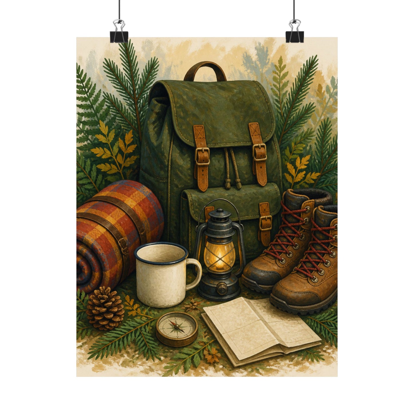 Generic Camping Gear Outdoor Adventure Poster