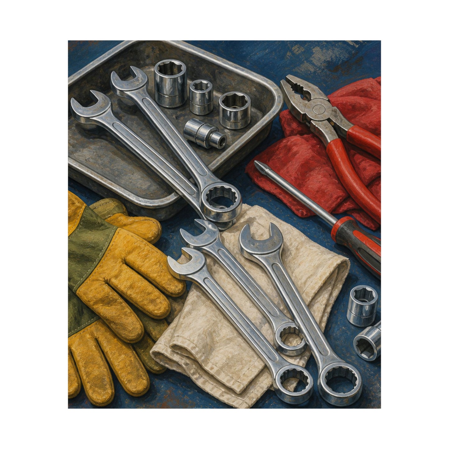 Classic Mechanic Hand Tools Art Poster