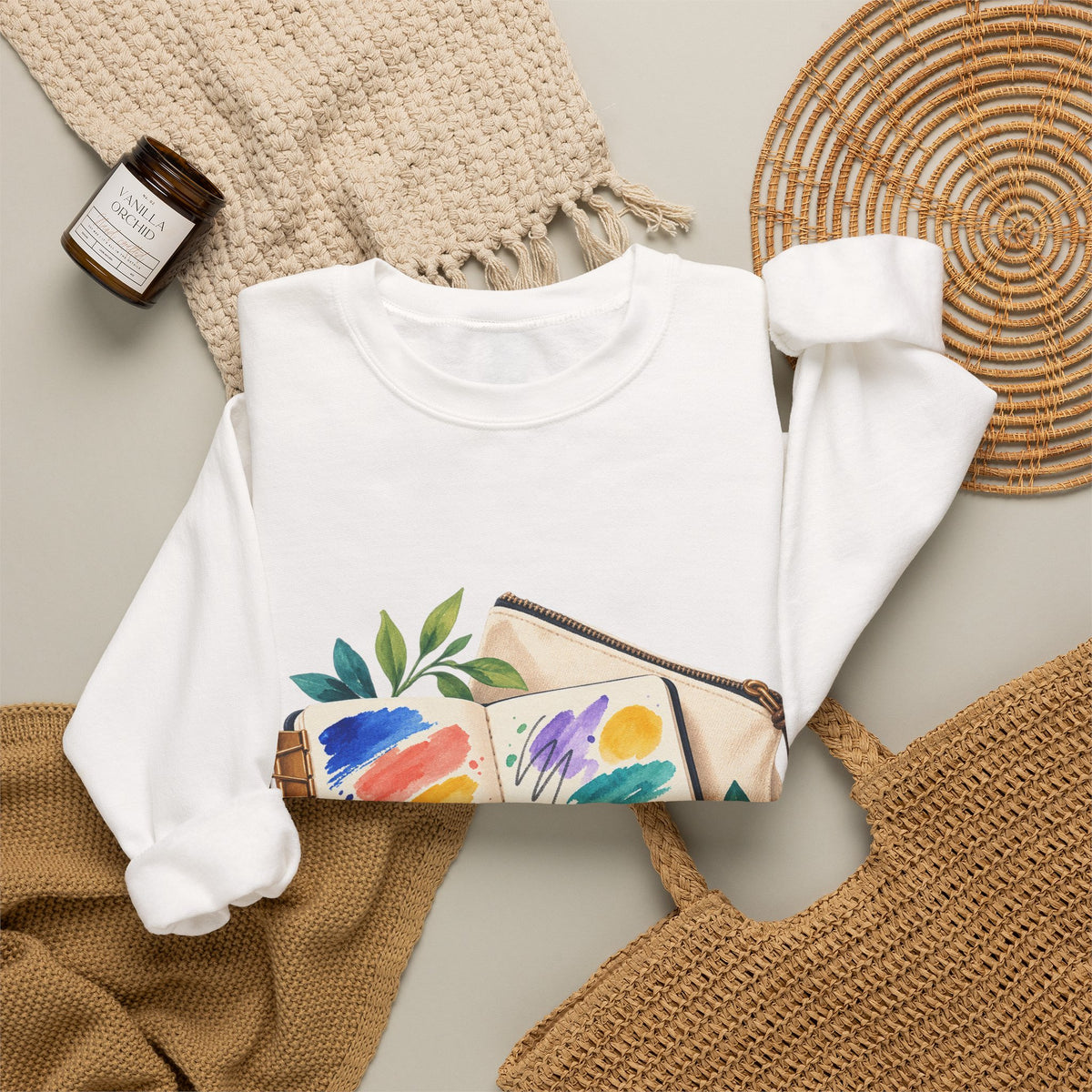 Colorful Urban Sketching Travel Kit Sweatshirt