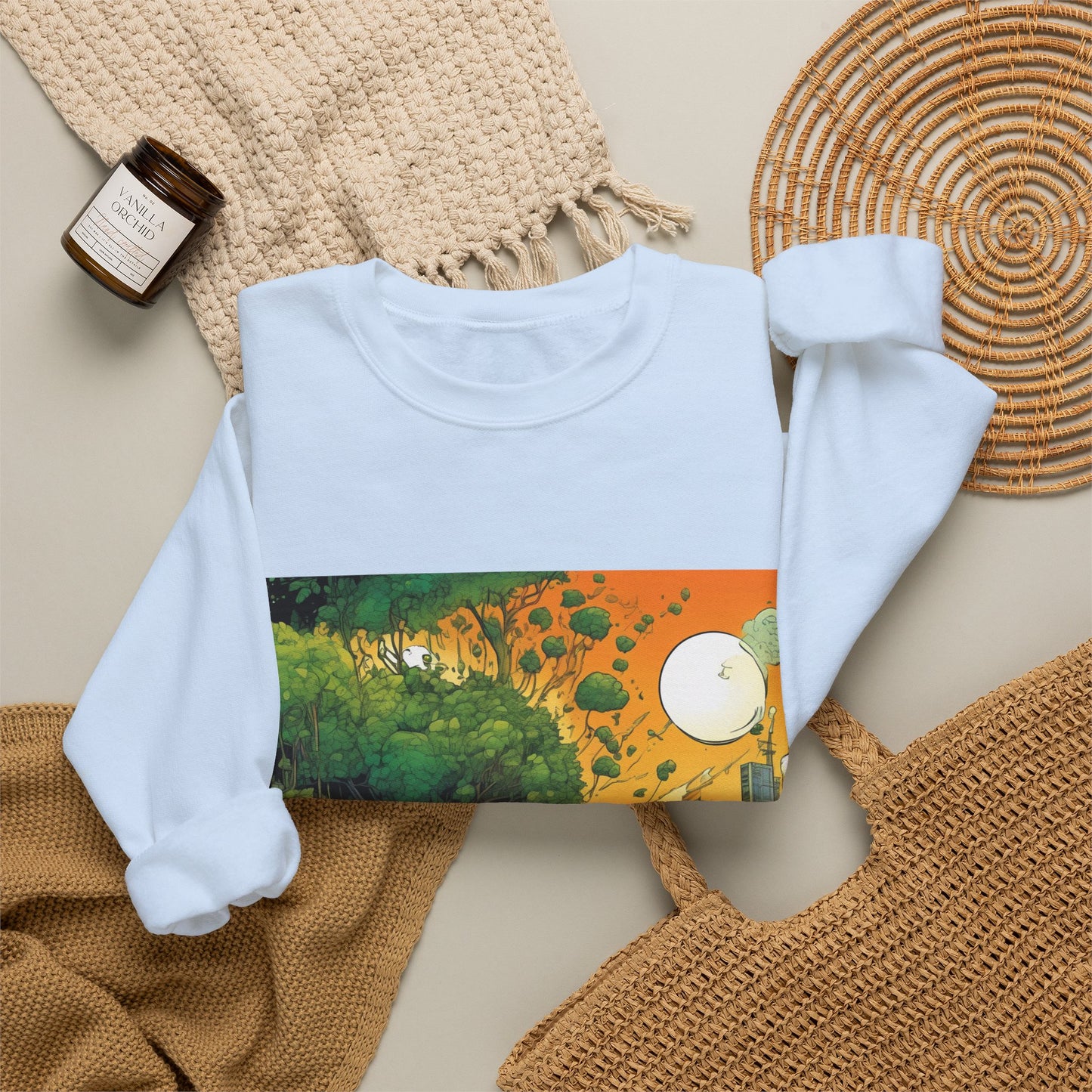 Cottage Road Landscape Nature Gift Art Sweatshirt